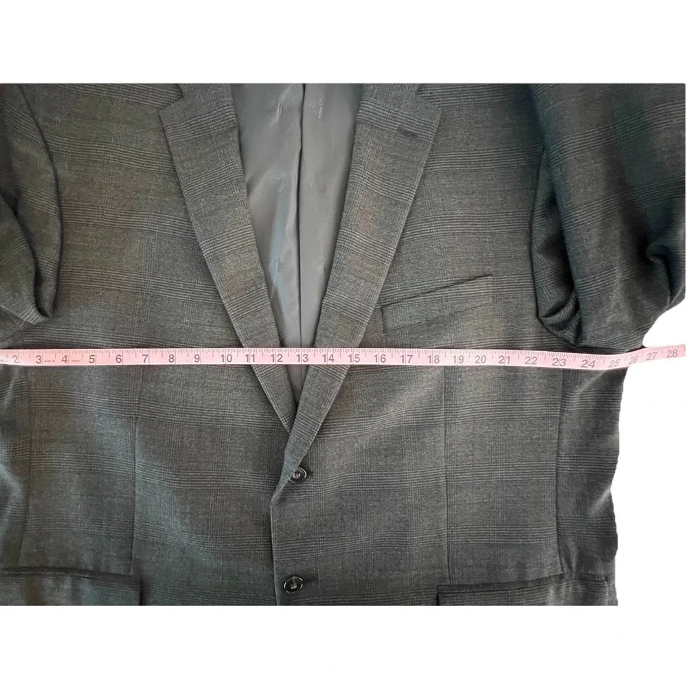 Jos‎ A Bank 1905 Comfort Wool Blend Glen Plaid Blazer Sport Coat Mens 50R